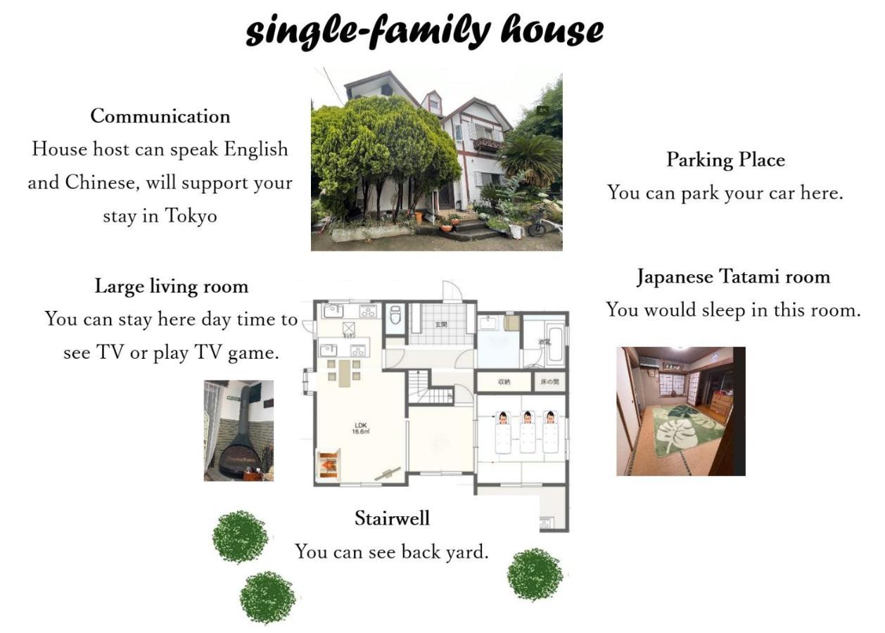 Tatami Room & Living Room Equipped With Multinational Tv And Fire, Bbq Corner In Tokyo Downtown House Tóquio Exterior foto